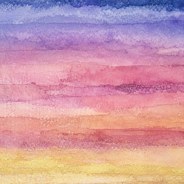 夜明けの色層を描いたAIアート作品